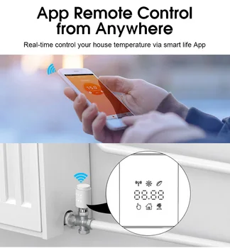 Умный термостат Tuya ZigBee TRV Клапан привода радиатора Программируемый температурный контроллер Smart Life Через Alexa Google Home - Изображение 2  
