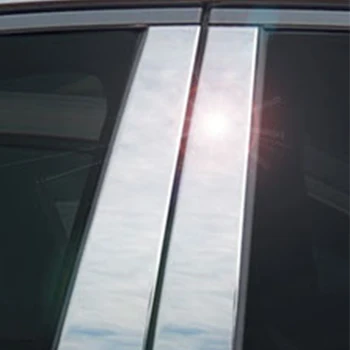 Хром для Ford Flex БЕЗ выреза для клавиатуры 2009-2019 Стойки стойки Отделка окна автомобиля Наклейки на колонну BC Аксессуары - Изображение 2  