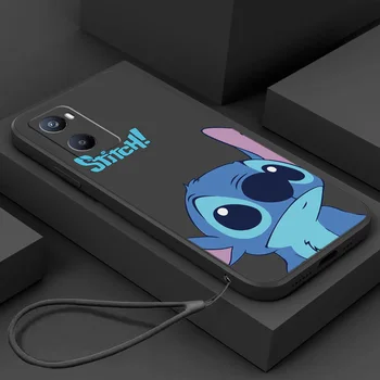 Чехол для телефона Stitch The Baby Disney Для OPPO F21 F9 F7 F5 Find X5 X3 X2 Neo A16S A5 2020 Pro Lite Liquid Rope Funda Cover - Изображение 2  
