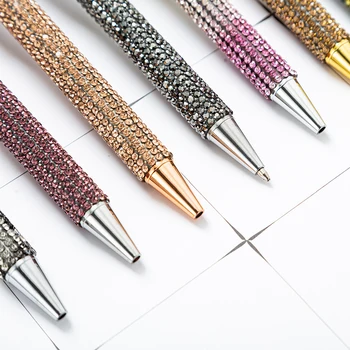 Шариковые ручки Press Metal с бриллиантами, многоцветная подарочная ручка, креативные канцелярские принадлежности - Изображение 1  