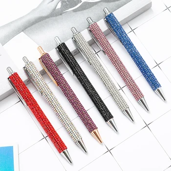 Шариковые ручки Press Metal с бриллиантами, многоцветная подарочная ручка, креативные канцелярские принадлежности - Изображение 2  